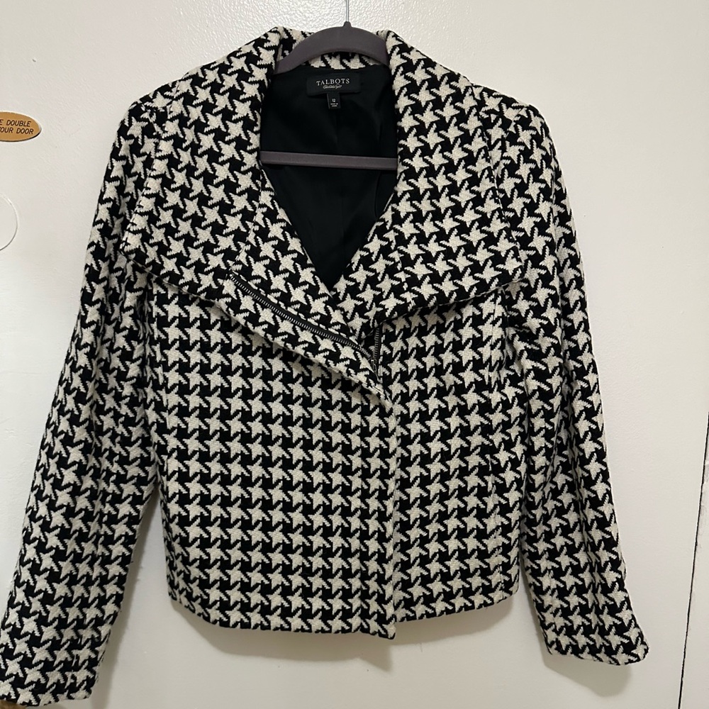 Talbots houndstooth jacket - size 12